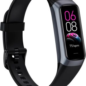 Fitness Tracker with Heart Rate, Blood Pressure, Sleep Tracking, Calorie Tracking, Activity Tracker with 1.1" AMOLED Color Screen, Waterproof Step Tracker for Android iPhones Women Men
